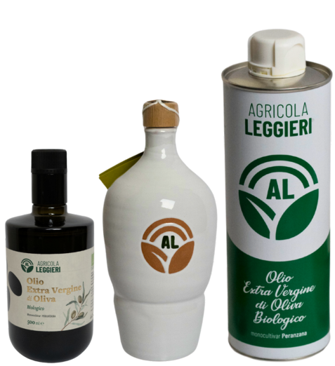 tris di olio extravergine d'oliva agricola leggieri